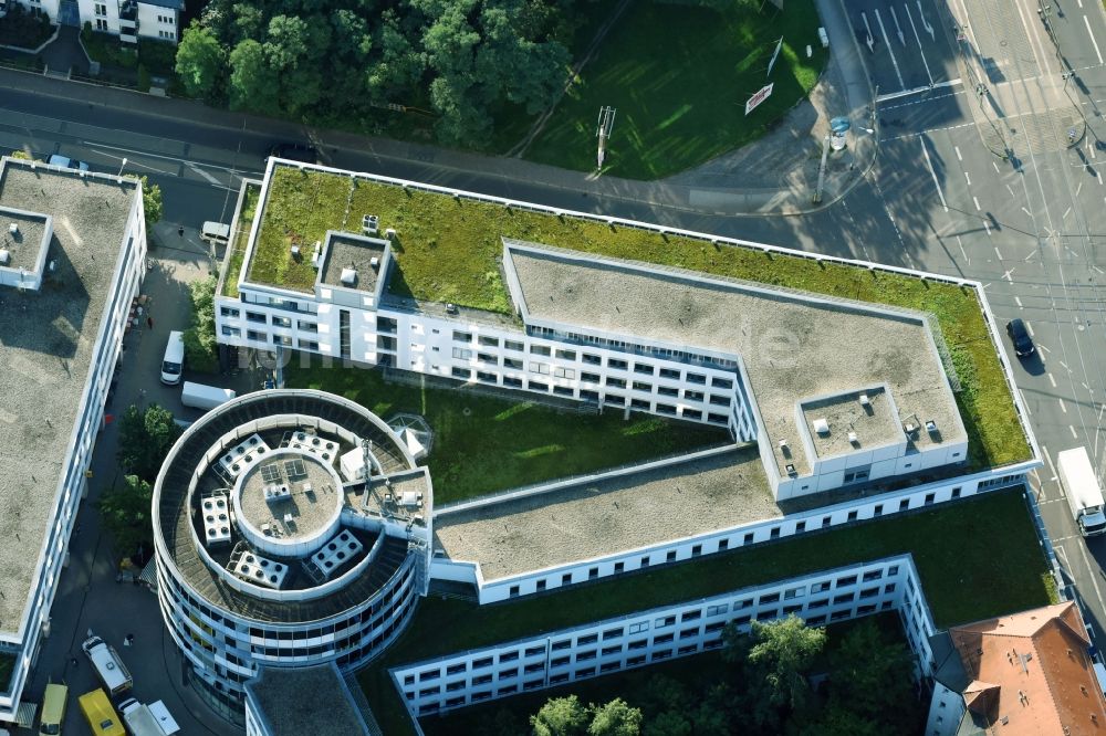 Leipzig von oben - Bürogebäude des Geschäftshauses an der Lützowstraße im Ortsteil Gohlis in Leipzig im Bundesland Sachsen, Deutschland