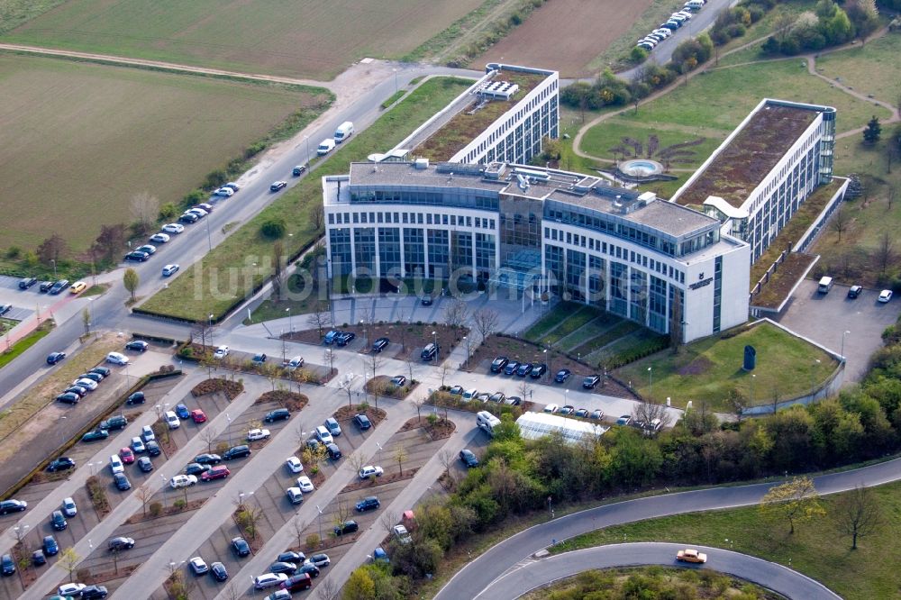 Mainz von oben - Bürogebäude des Geschäftshauses des Medienunternehmens VRM im Ortsteil Marienborn in Mainz im Bundesland Rheinland-Pfalz, Deutschland