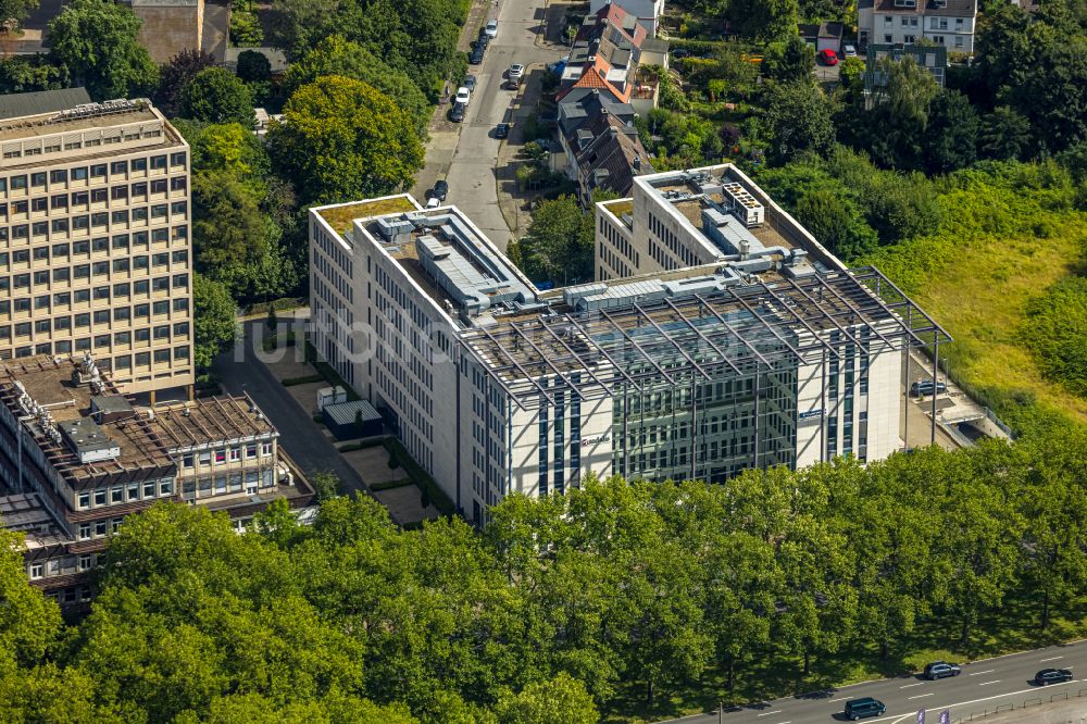 Dortmund von oben - Bürogebäude des Geschäftshauses Office Park in Dortmund im Bundesland Nordrhein-Westfalen, Deutschland