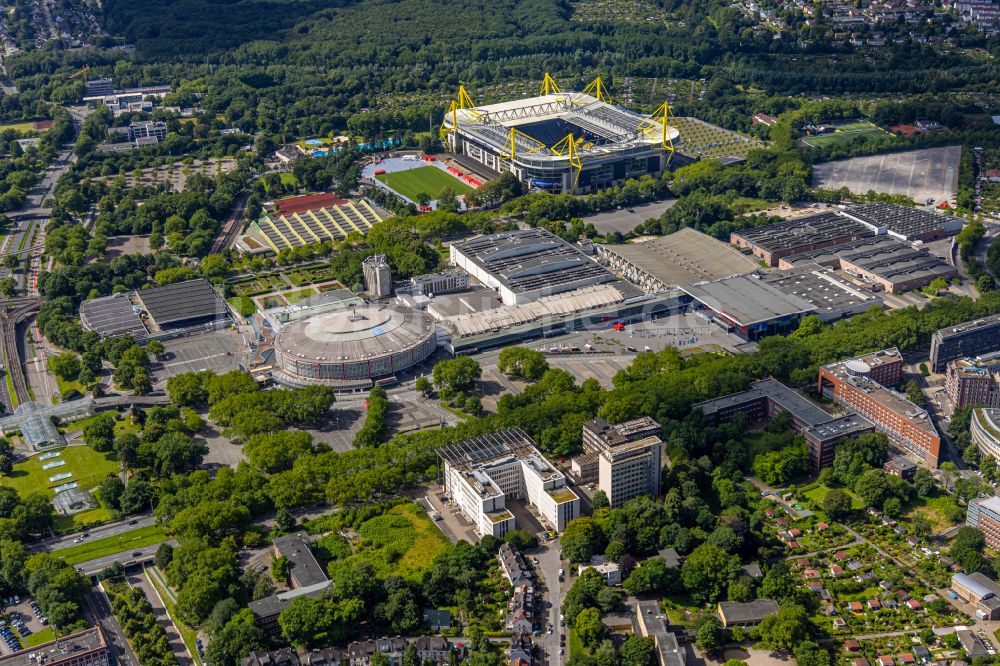 Dortmund von oben - Bürogebäude des Geschäftshauses Office Park in Dortmund im Bundesland Nordrhein-Westfalen, Deutschland