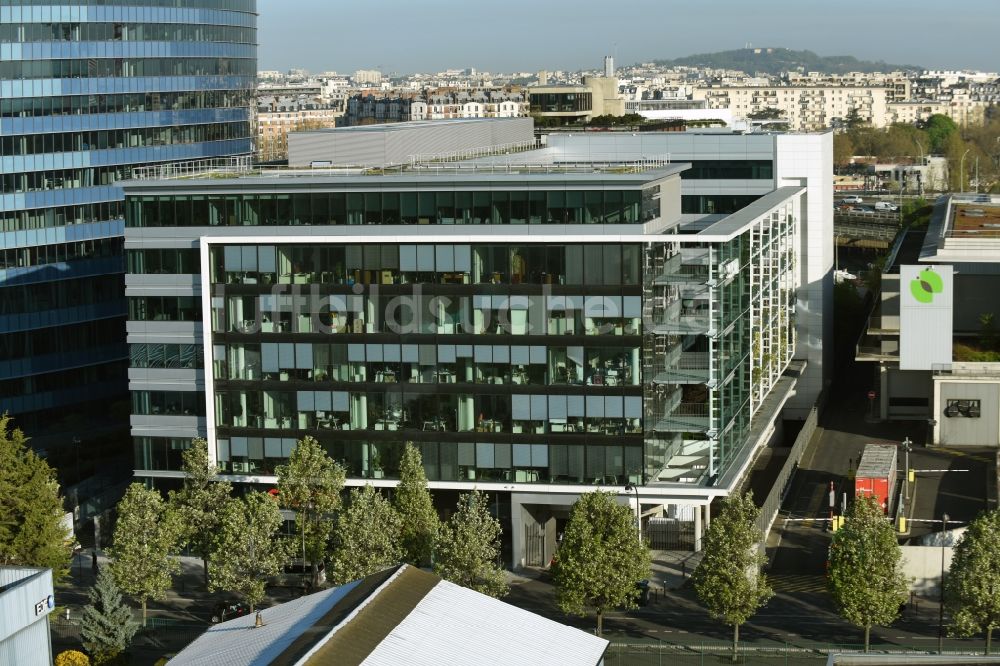 Paris von oben - Bürogebäude des Geschäftshauses in Paris in Ile-de-France, Frankreich