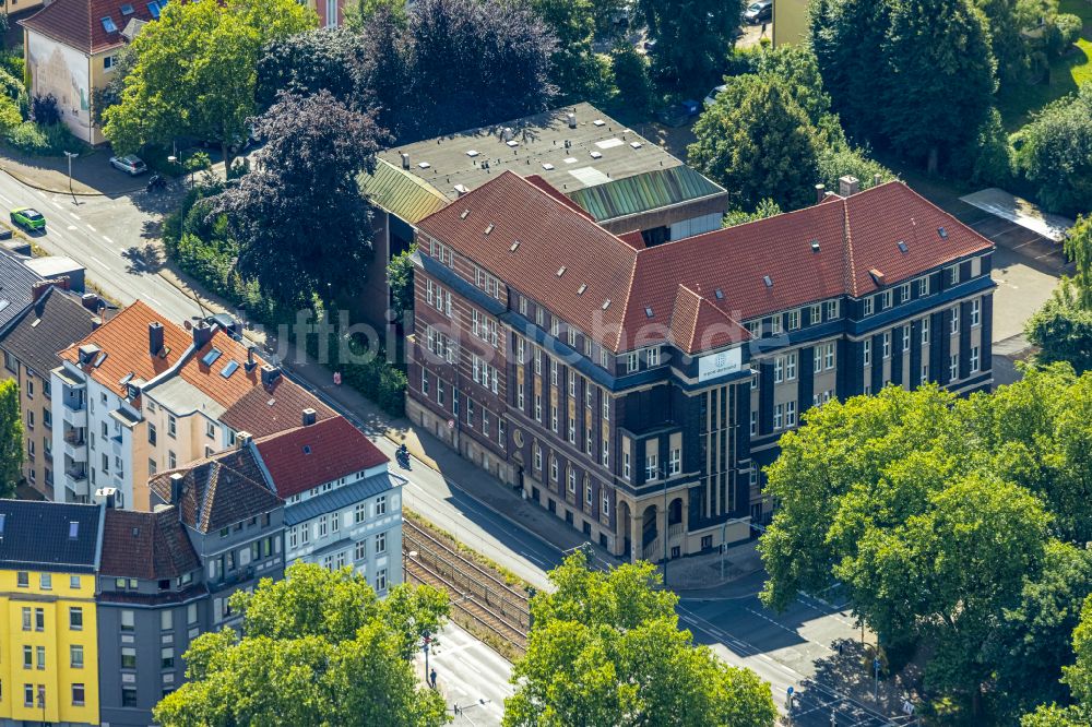 Dortmund von oben - Bürogebäude des Geschäftshauses des e-port-dortmund in Dortmund im Bundesland Nordrhein-Westfalen, Deutschland