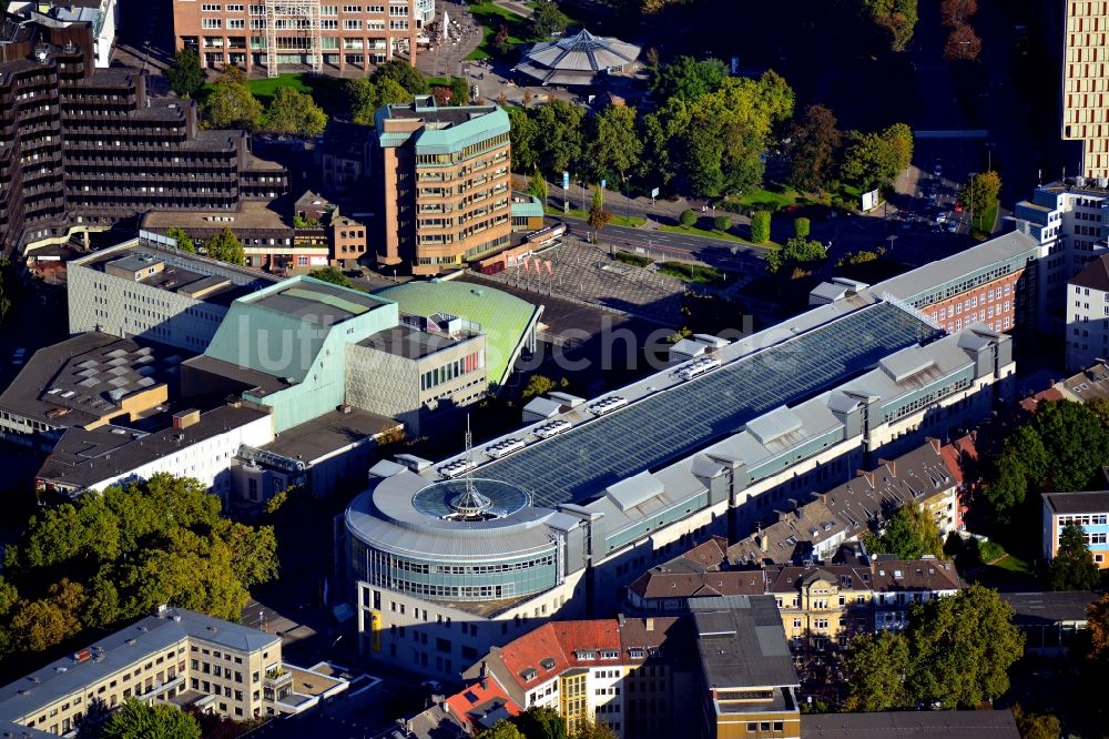 Dortmund von oben - Bürogebäude des Geschäftshauses Postbank Immobilien GmbH in Dortmund im Bundesland Nordrhein-Westfalen