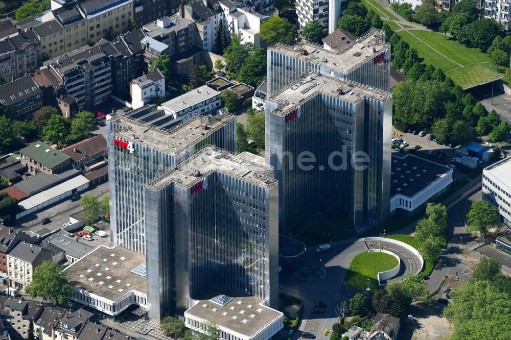 Düsseldorf aus der Vogelperspektive: Bürogebäude des Geschäftshauses RWI4 im Ortsteil Unterbilk in Düsseldorf im Bundesland Nordrhein-Westfalen, Deutschland