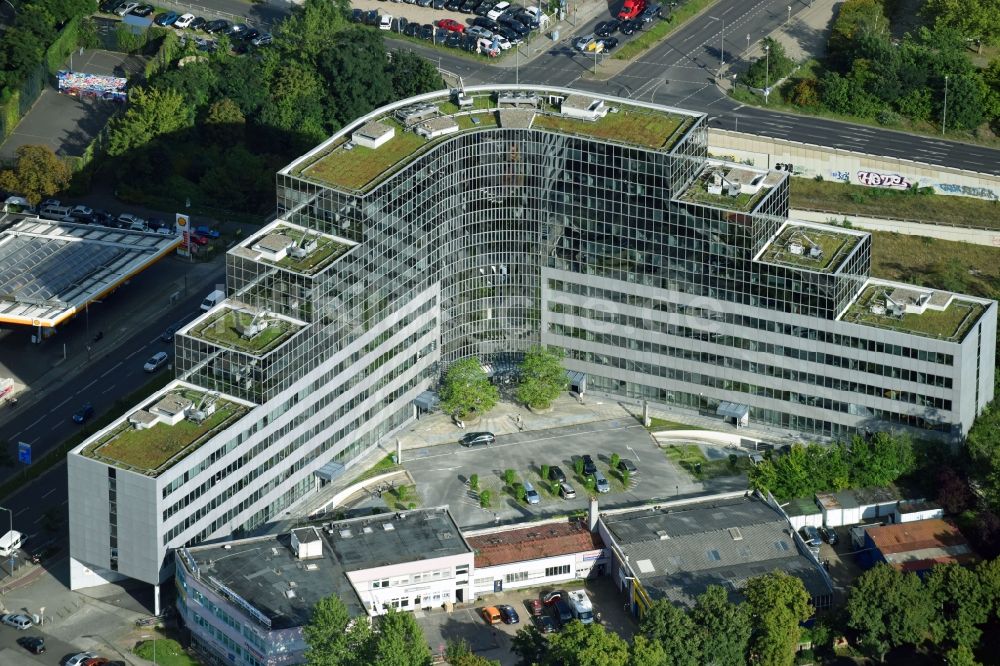 Berlin von oben - Bürogebäude des Geschäftshauses am Sachsendamm im Ortsteil Tempelhof-Schöneberg in Berlin, Deutschland