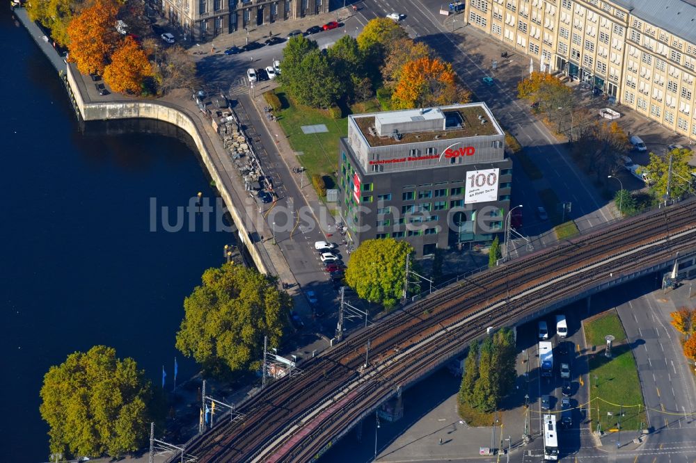 Berlin aus der Vogelperspektive: Bürogebäude des Geschäftshauses des SoVD -Sozialverband Deutschland e.V. in Berlin, Deutschland