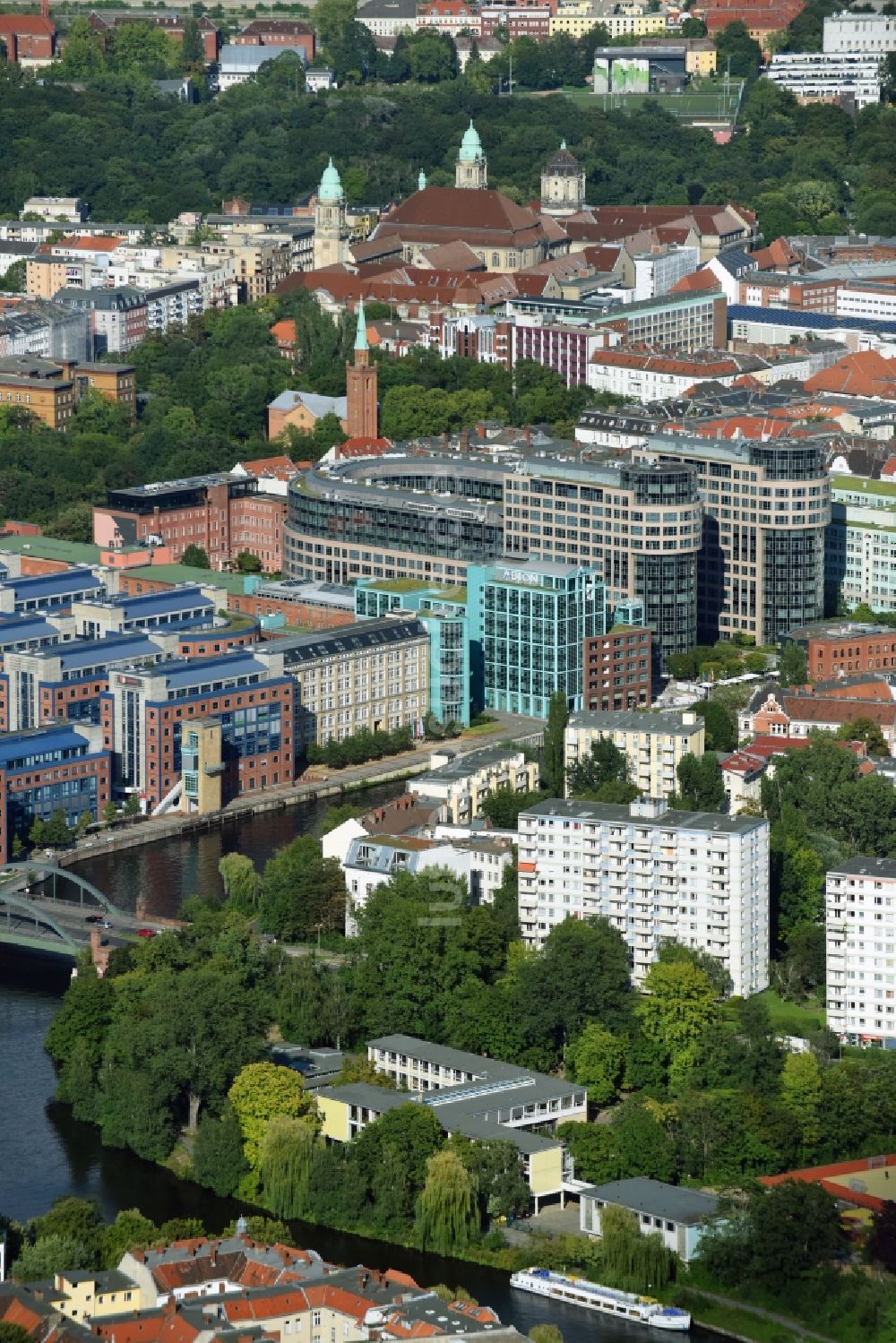 Luftaufnahme Berlin - Bürogebäude des Geschäftshauses Spreebogen in Berlin