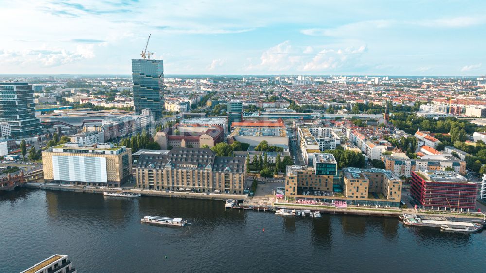 Luftaufnahme Berlin - Bürogebäude des Geschäftshauses Spreespeicher Eventlocation in Berlin, Deutschland