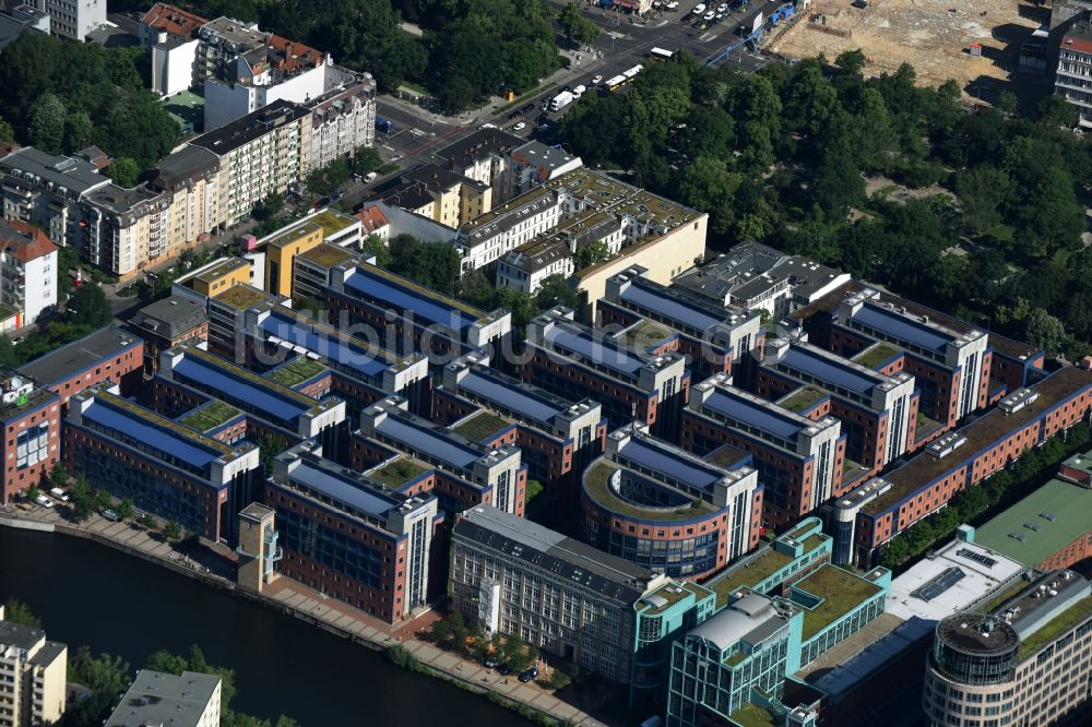 Luftaufnahme Berlin - Bürogebäude des Geschäftshauses Stromstraße im Stadtteil Moabit in Berlin