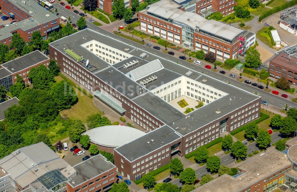 Dortmund aus der Vogelperspektive: Bürogebäude des Geschäftshauses des TechnologieParkDortmund in Dortmund im Bundesland Nordrhein-Westfalen, Deutschland