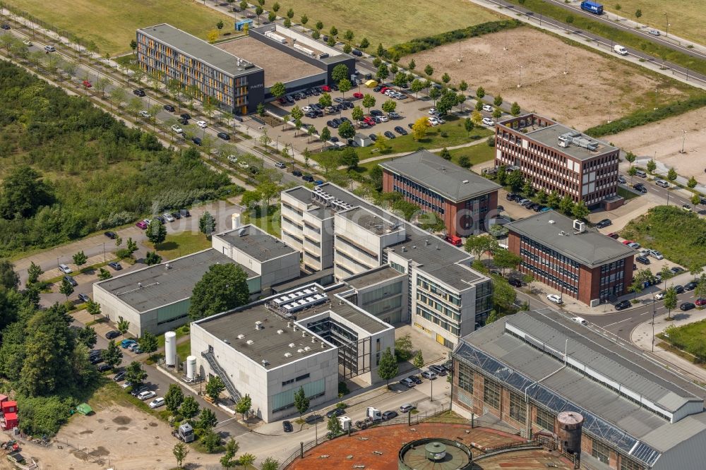 Dortmund von oben - Bürogebäude des Geschäftshauses der temicon GmbH in Dortmund im Bundesland Nordrhein-Westfalen, Deutschland