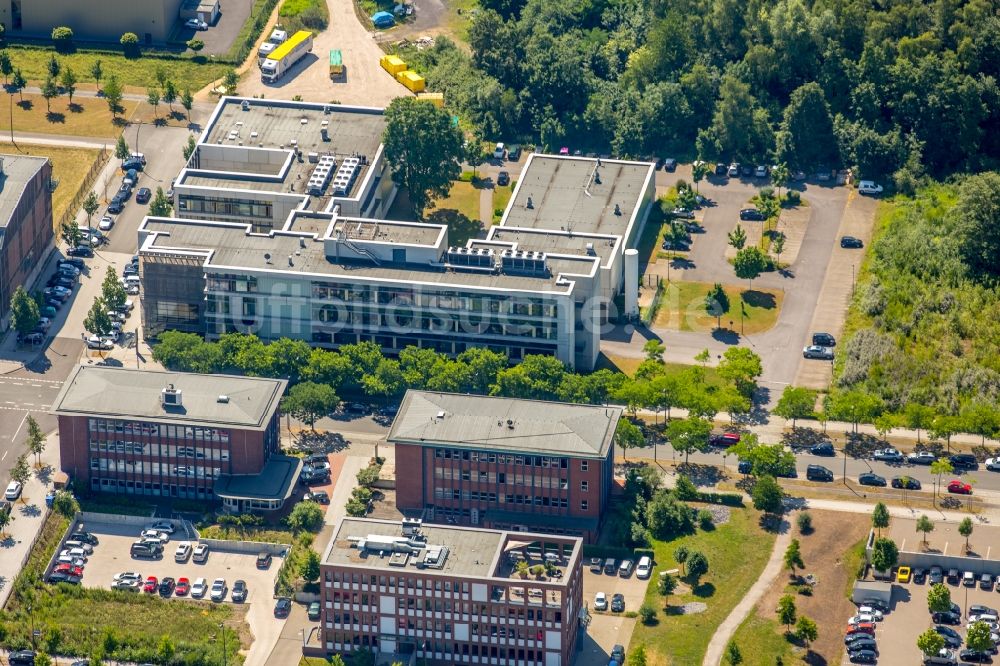 Luftaufnahme Dortmund - Bürogebäude des Geschäftshauses der temicon GmbH an der Konrad-Adenauer-Allee in Dortmund im Bundesland Nordrhein-Westfalen, Deutschland