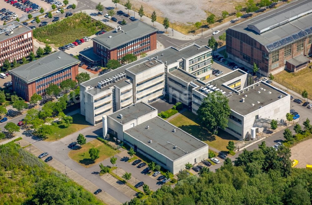 Dortmund von oben - Bürogebäude des Geschäftshauses der temicon GmbH an der Konrad-Adenauer-Allee in Dortmund im Bundesland Nordrhein-Westfalen, Deutschland