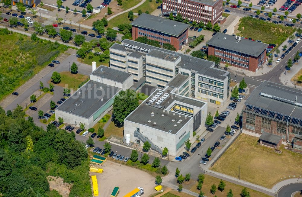 Dortmund aus der Vogelperspektive: Bürogebäude des Geschäftshauses der temicon GmbH an der Konrad-Adenauer-Allee in Dortmund im Bundesland Nordrhein-Westfalen, Deutschland