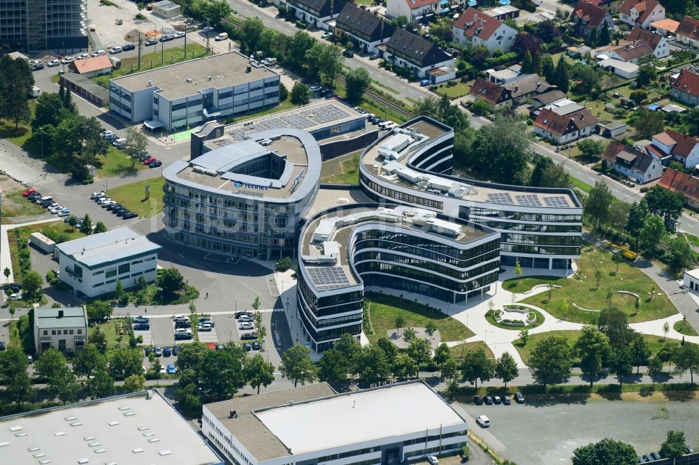 Bayreuth von oben - Bürogebäude des Geschäftshauses der TenneT TSO GmbH in Bayreuth im Bundesland Bayern, Deutschland