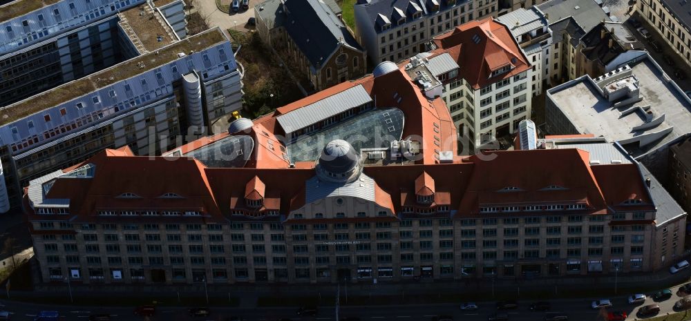 Luftbild Leipzig - Bürogebäude des Geschäftshauses der TREUREAL GmbH an der Brandenburger Straße im Ortsteil Schönefeld in Leipzig im Bundesland Sachsen