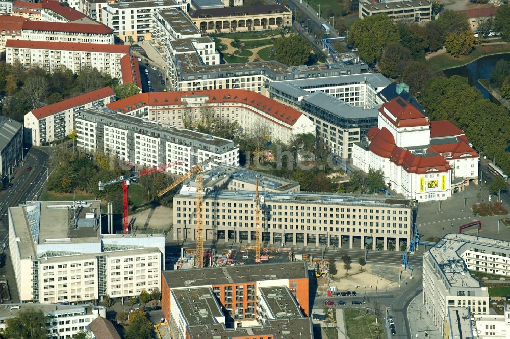 Luftaufnahme Dresden - Bürogebäude des Geschäftshauses VauVau in Dresden im Bundesland Sachsen, Deutschland