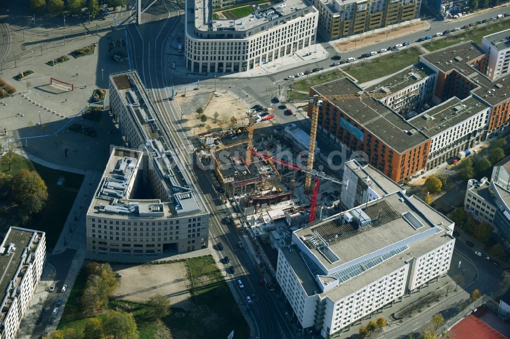 Luftaufnahme Dresden - Bürogebäude des Geschäftshauses VauVau in Dresden im Bundesland Sachsen, Deutschland