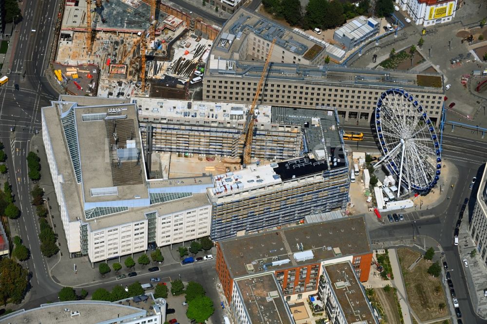 Dresden aus der Vogelperspektive: Bürogebäude des Geschäftshauses VauVau in Dresden im Bundesland Sachsen, Deutschland