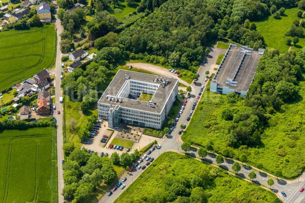 Dortmund aus der Vogelperspektive: Bürogebäude des Geschäftshauses der Verizon Deutschland GmbH in Dortmund im Bundesland Nordrhein-Westfalen, Deutschland