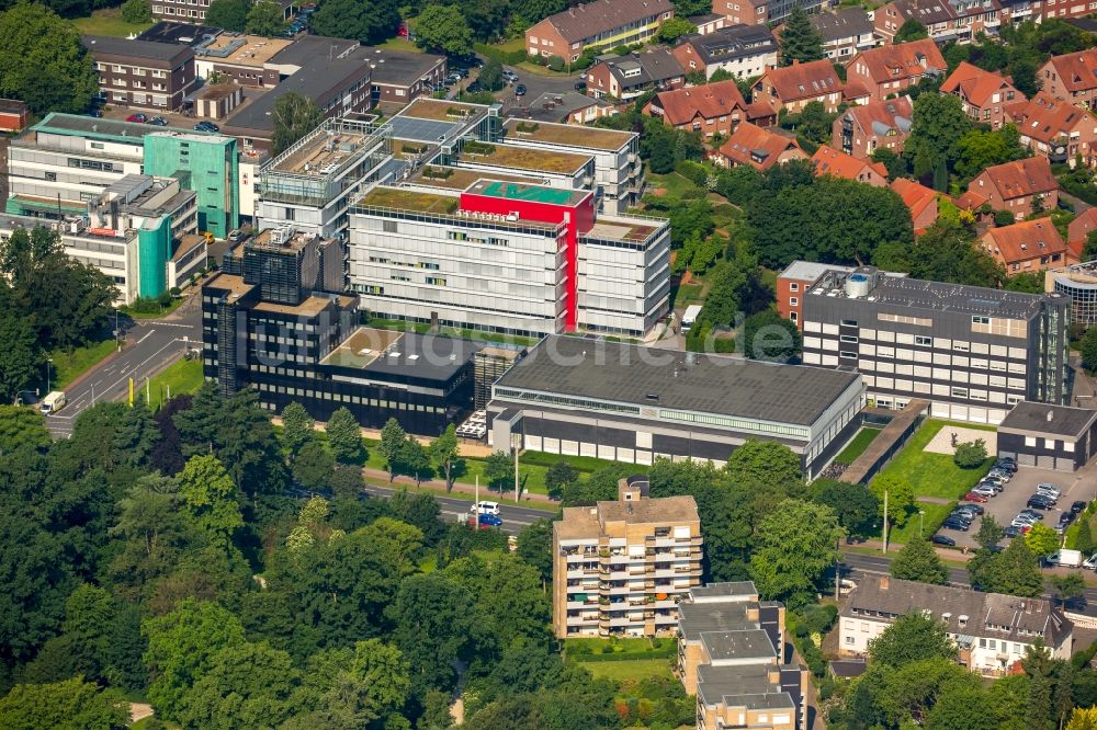 Luftaufnahme Münster - Bürogebäude des Geschäftshauses der Westdeutsche Lotterie GmbH + Co. OHG in Münster im Bundesland Nordrhein-Westfalen