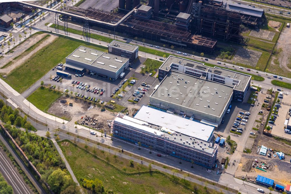 Luftbild Dortmund - Bürogebäude des Geschäftshauses ZENTRUM FÜR PRODUKTIONSTECHNOLOGIE DORTMUND an der Carlo-Schmid-Allee im Ortsteil Hörde in Dortmund im Bundesland Nordrhein-Westfalen, Deutschland