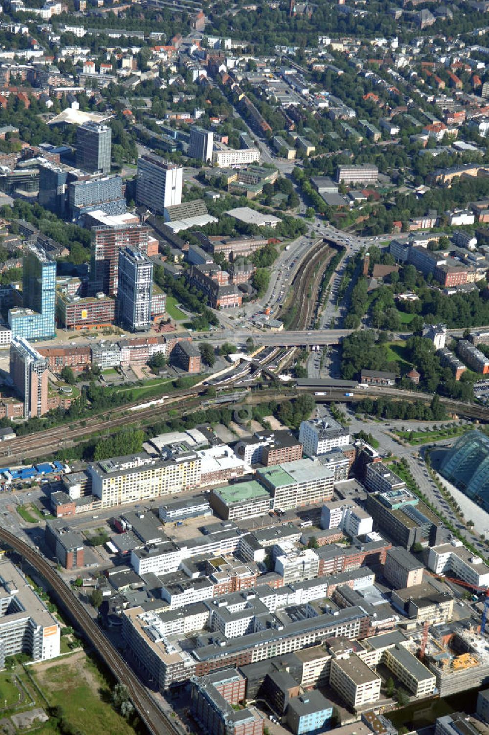 Luftaufnahme Hamburg - Bürogebäude in Hamburg Hammerbrook