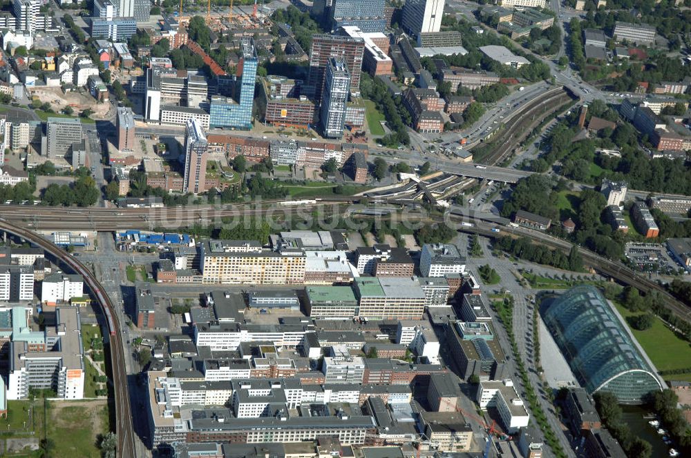 Hamburg aus der Vogelperspektive: Bürogebäude in Hamburg Hammerbrook