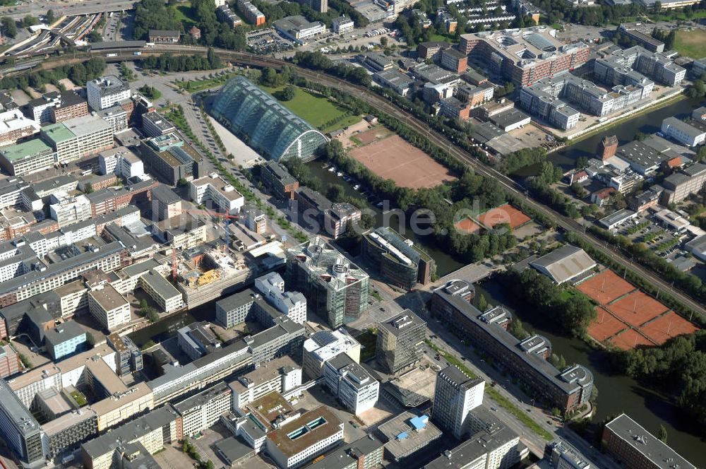 Hamburg aus der Vogelperspektive: Bürogebäude in Hamburg Hammerbrook