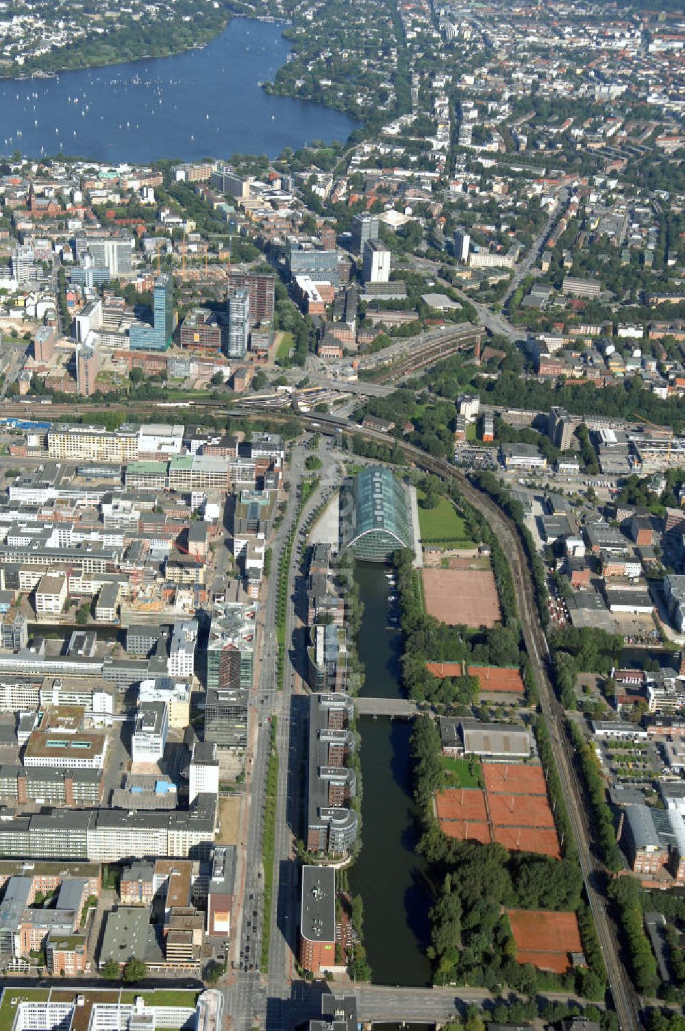 Luftaufnahme Hamburg - Bürogebäude in Hamburg Hammerbrook