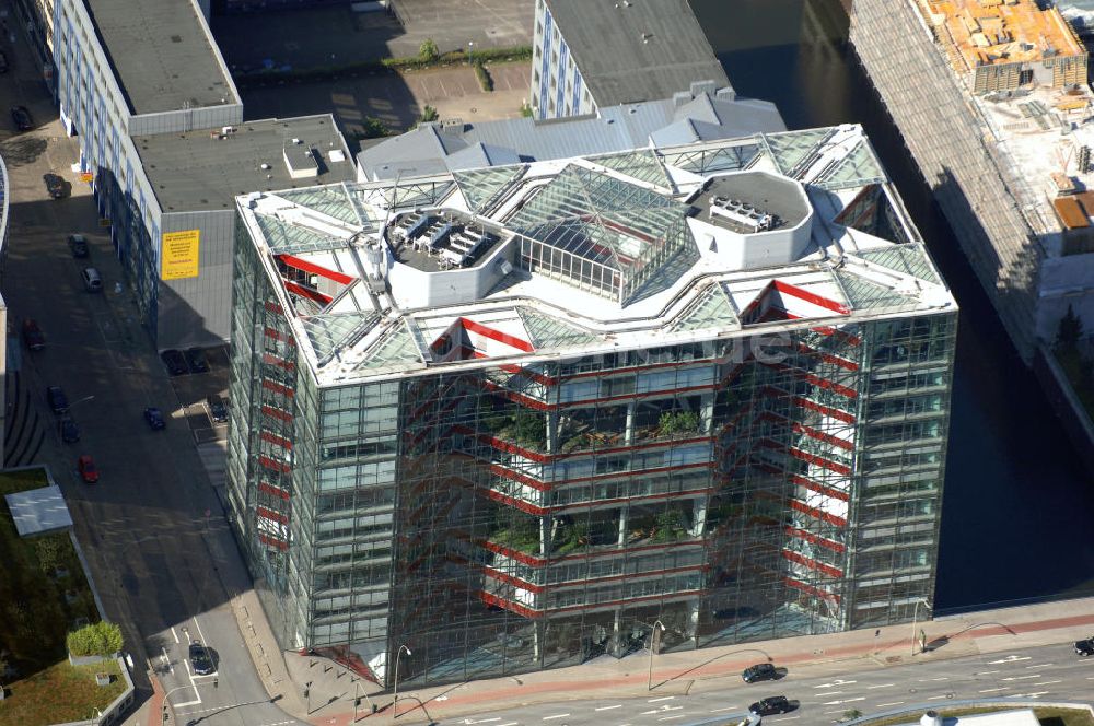 Hamburg von oben - Bürogebäude in Hamburg Hammerbrook