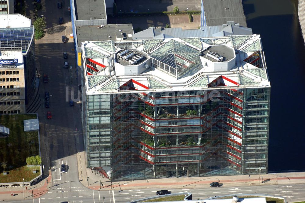 Hamburg aus der Vogelperspektive: Bürogebäude in Hamburg Hammerbrook