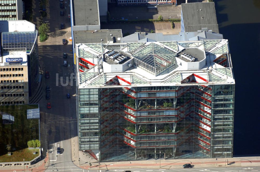 Luftbild Hamburg - Bürogebäude in Hamburg Hammerbrook