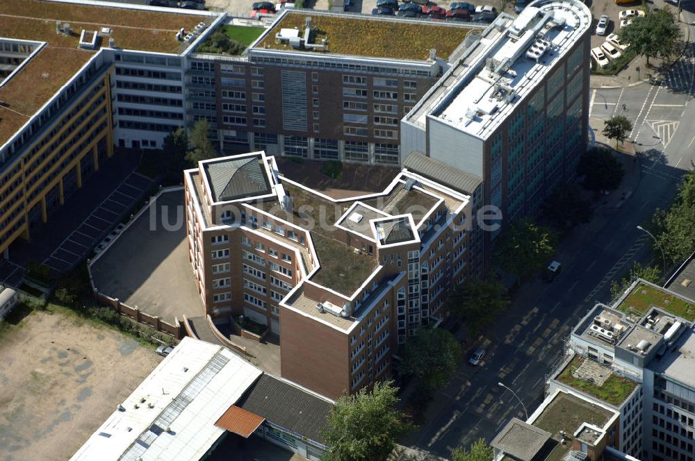 Hamburg aus der Vogelperspektive: Bürogebäude in Hamburg Hammerbrook