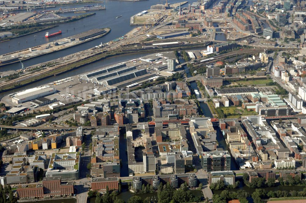 Luftbild Hamburg - Bürogebäude in Hamburg Hammerbrook