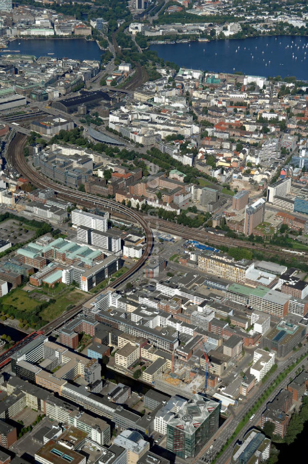 Luftbild Hamburg - Bürogebäude in Hamburg Hammerbrook