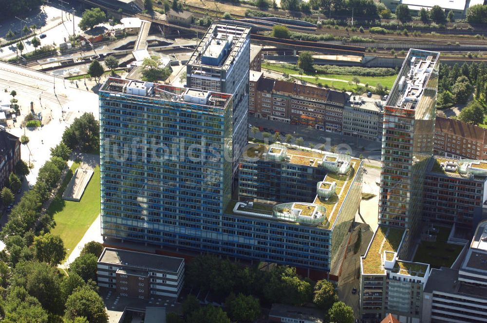 Hamburg von oben - Bürogebäude in Hamburg Sankt Georg