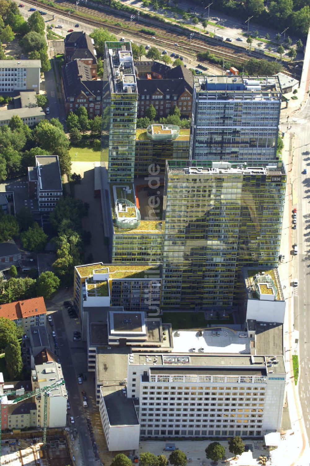 Hamburg von oben - Bürogebäude in Hamburg Sankt Georg