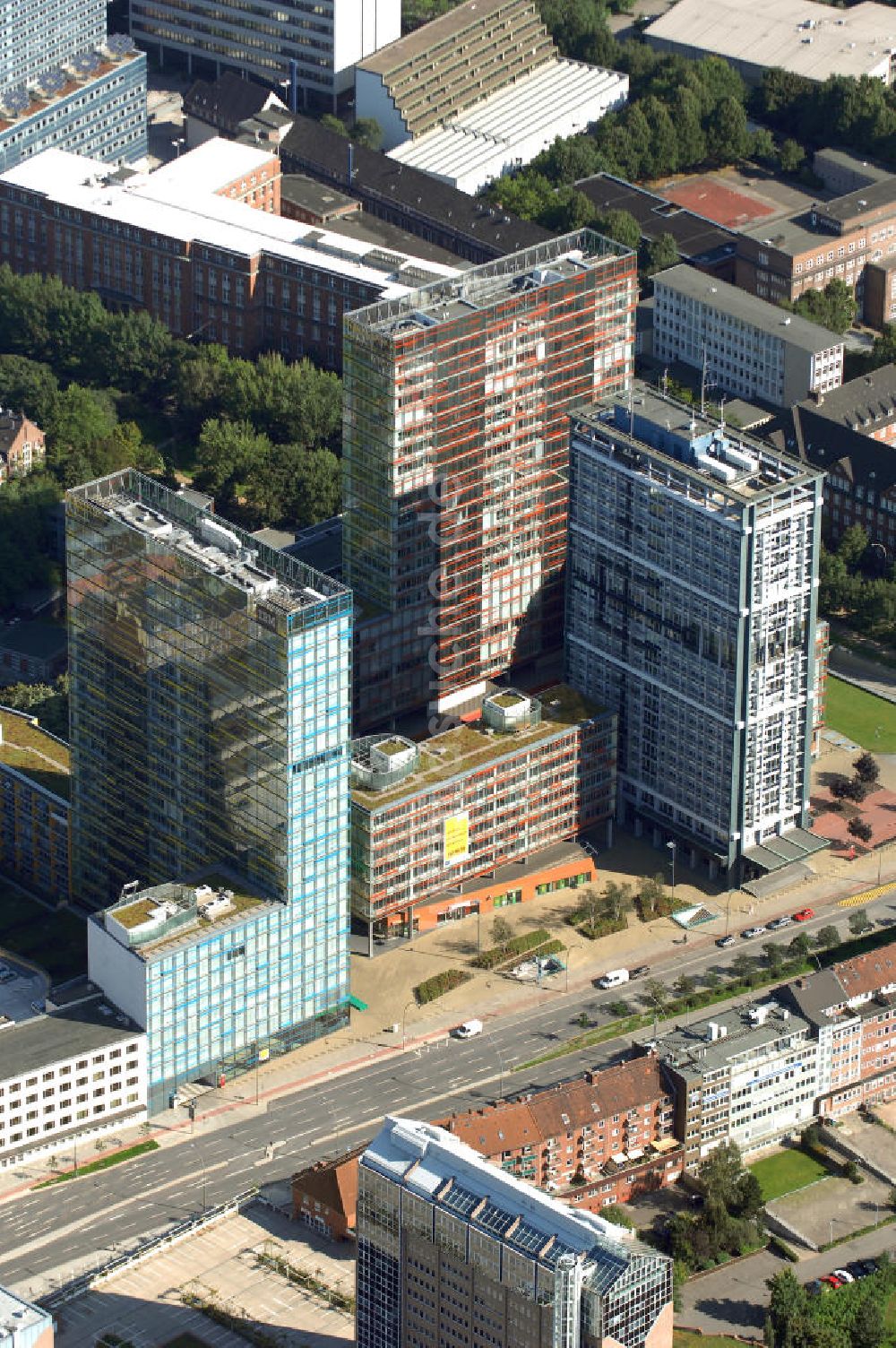 Luftbild Hamburg - Bürogebäude in Hamburg Sankt Georg