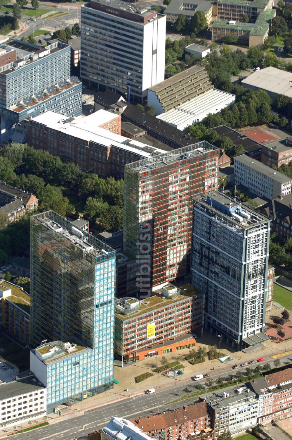 Luftaufnahme Hamburg - Bürogebäude in Hamburg Sankt Georg