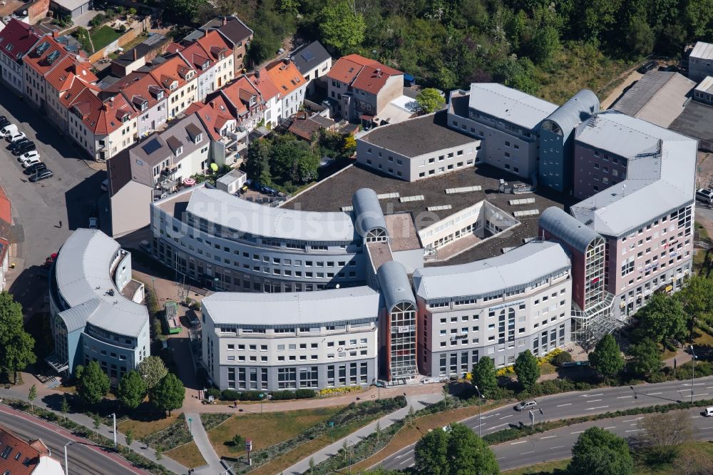 Luftbild Erfurt - Bürogebäude- Komplex des Geschäftshauses zwischen Johannesstraße und Wallstraße in Erfurt im Bundesland Thüringen, Deutschland