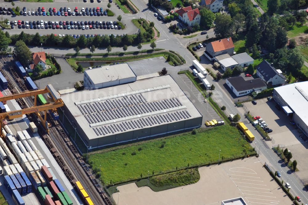 Bönen von oben - Bürogebäude mit Logistikhalle in Bönen in Nordrhein-Westfalen