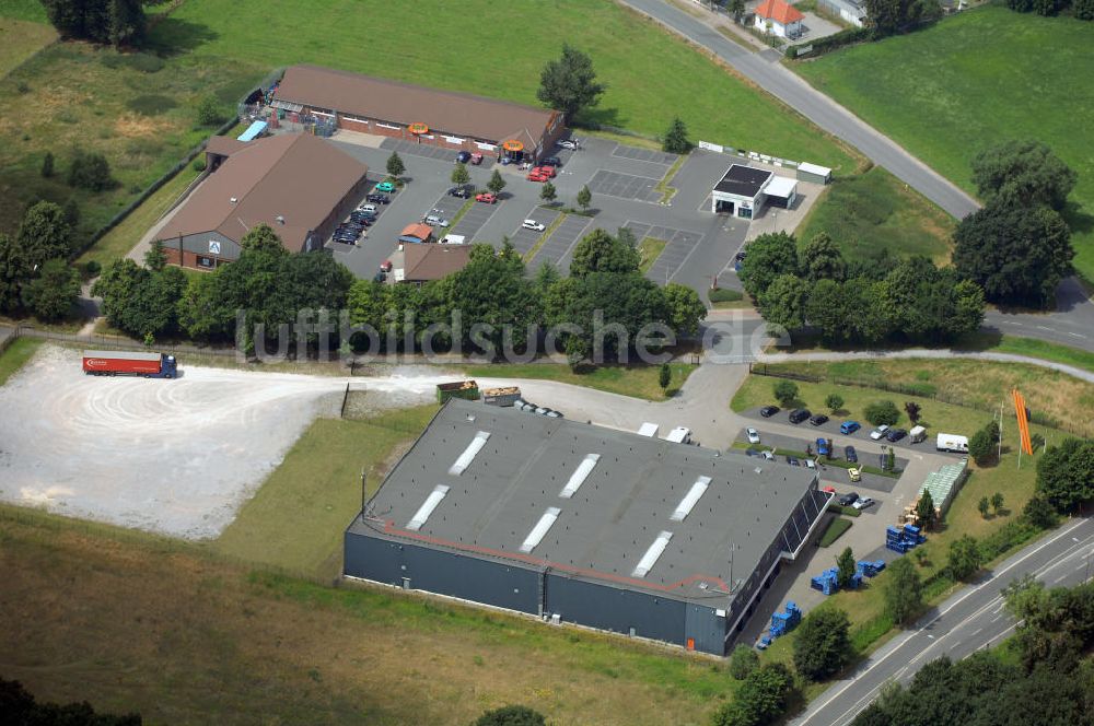 Bergkamen - Rünthe von oben - Bürogebäude mit Logistikzentrum der Finnveden Bulten GmbH in Bergkamen-Rünthe