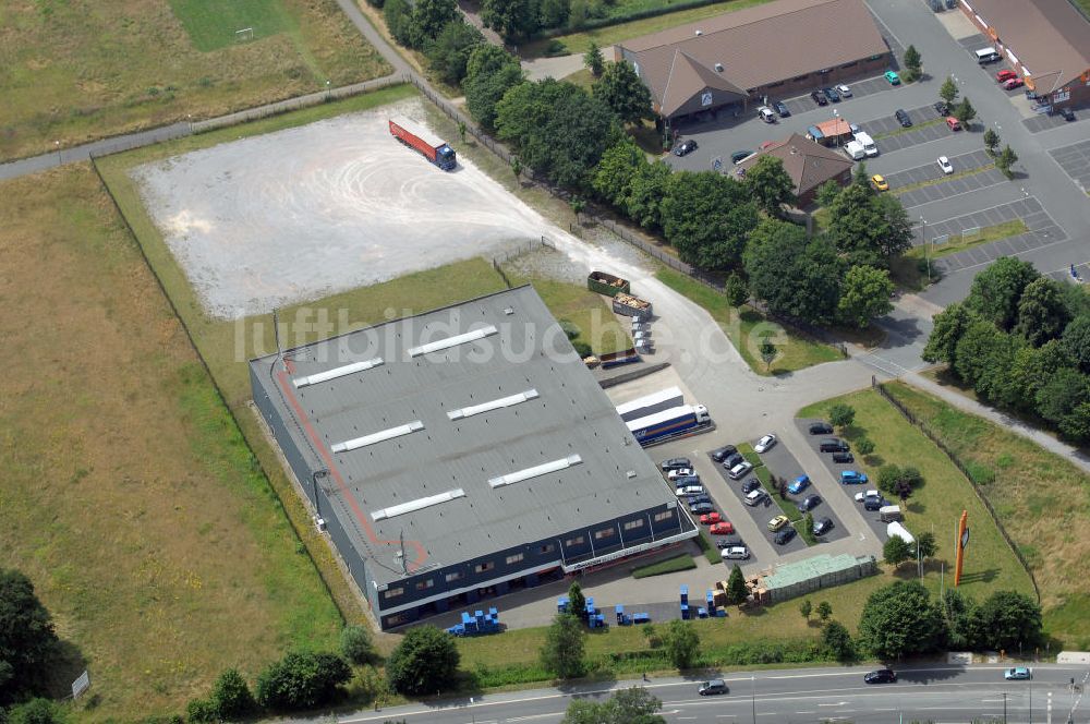 Luftbild Bergkamen - Rünthe - Bürogebäude mit Logistikzentrum der Finnveden Bulten GmbH in Bergkamen-Rünthe