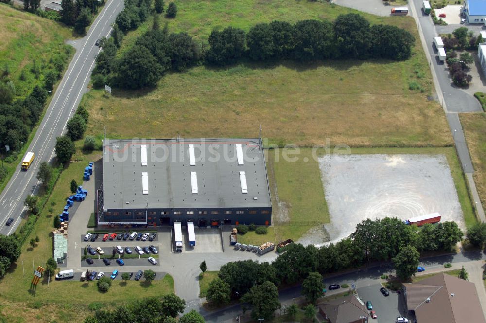 Bergkamen - Rünthe von oben - Bürogebäude mit Logistikzentrum der Finnveden Bulten GmbH in Bergkamen-Rünthe