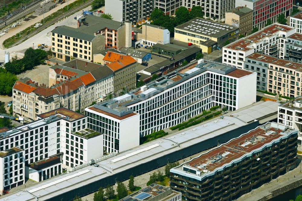 Luftbild Berlin - Bürogebäude der MY.B CA Immo Deutschland GmbH im Ortsteil Moabit in Berlin, Deutschland