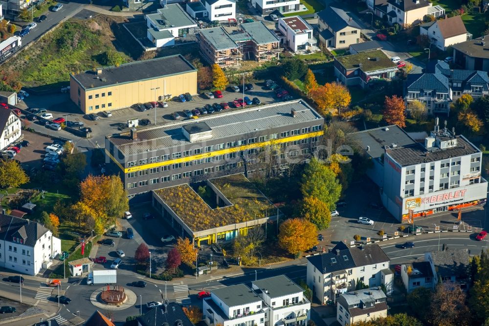 Neheim von oben - Bürogebäude des Postbank Finanzcenters an der Stembergstraße in Neheim im Bundesland Nordrhein-Westfalen