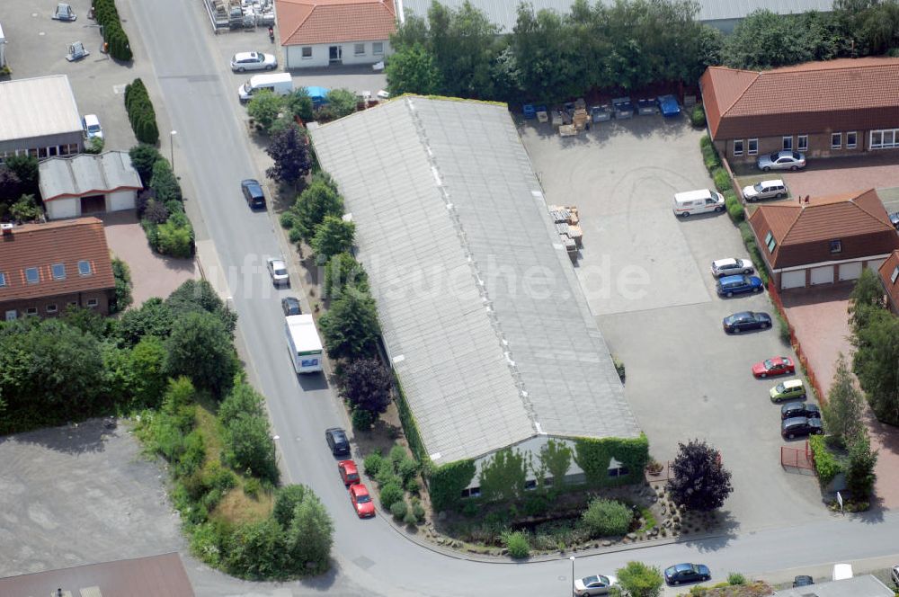 Luftaufnahme Kamen-Heeren - Bürogebäude und Produktionshallen im Gewerbegebiet Südfeld / Widestrasse in Kamen-Heeren