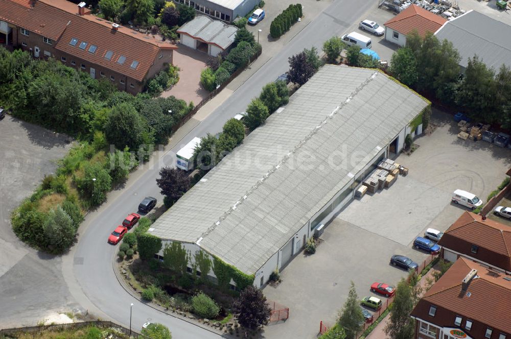 Luftbild Kamen-Heeren - Bürogebäude und Produktionshallen im Gewerbegebiet Südfeld / Widestrasse in Kamen-Heeren