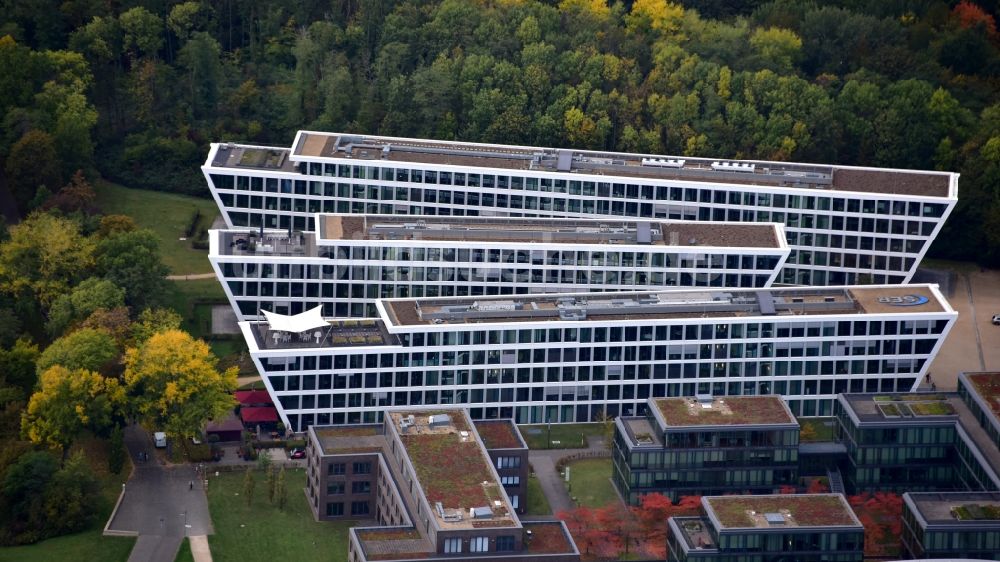 Luftaufnahme Bonn - Bürogebäude im sogenannten Bonner Bogen in Bonn im Bundesland Nordrhein-Westfalen, Deutschland